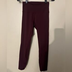 Lululemon Wunder Train HR Tight 25” Maroon